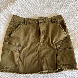 Army green cargo skirt
